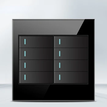 Melery เต้าเสียบมาตรฐาน4x4หน้าจอโทรศัพท์ทนไฟ, เต้าเสียบคู่ USB Type C สวิทช์ช่องไฟไฟติดผนัง20A 10A สำนักงานสีดำ 10