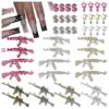 44PCS Gun Nail Charms Nail Art Rhinestone Alloy Gun Dollar Sign Star Nail Luxury Decoration for Acrylic Nails Accessories 1