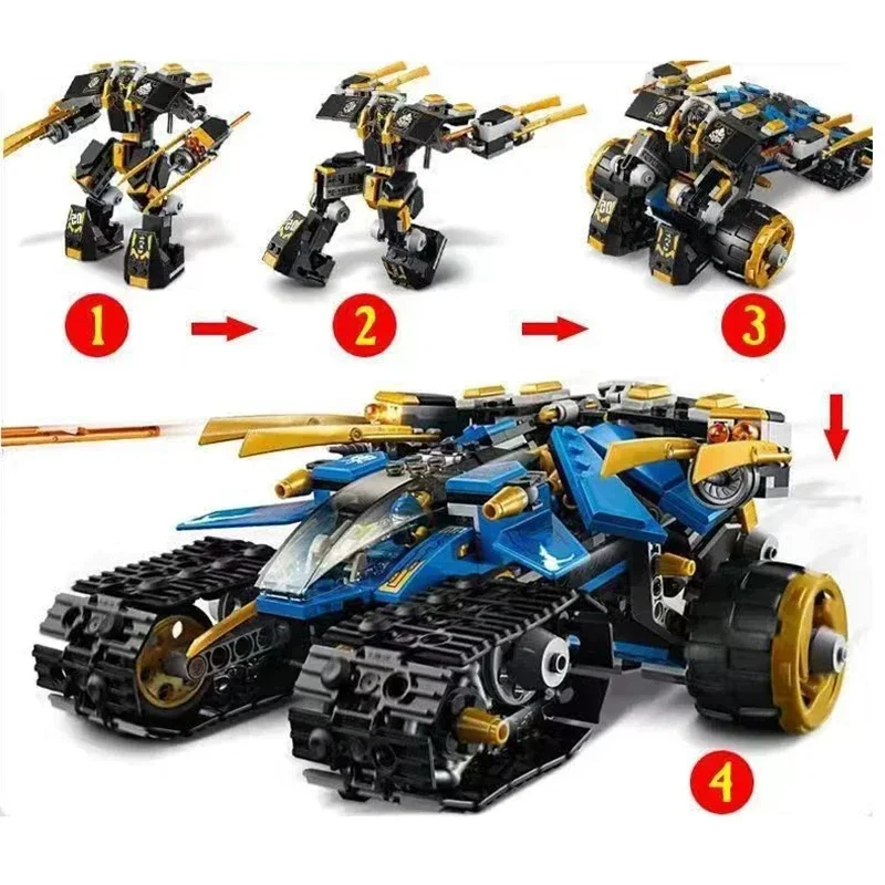 576PCS Technical Ninja Thunder Raider Mechanical Warrior