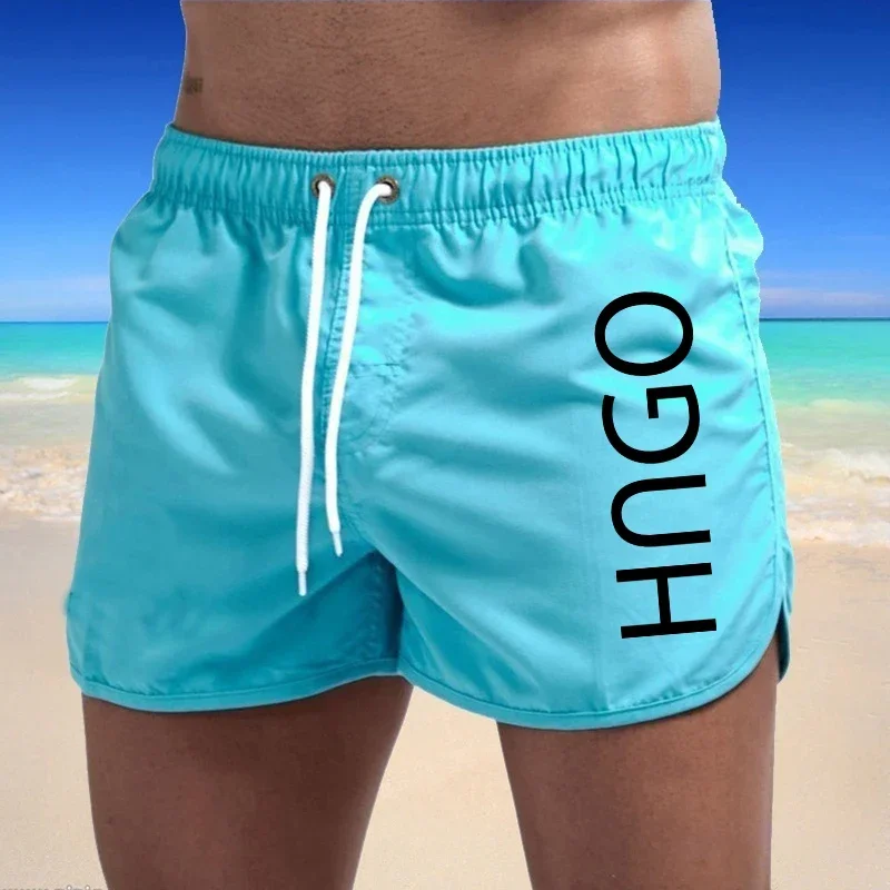 2024 Trend New Men Lightweight Swim Shorts Quick Dry Low Waist Beach Shorts Sexy Men's Swimsuit Trunk Summer Surf Shorts