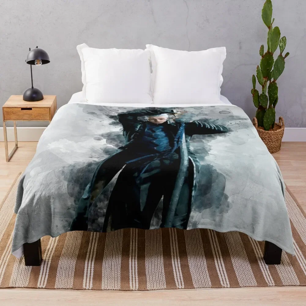 

DMC - Vergil watercolor Throw Blanket Decorative Sofa Summer Blankets