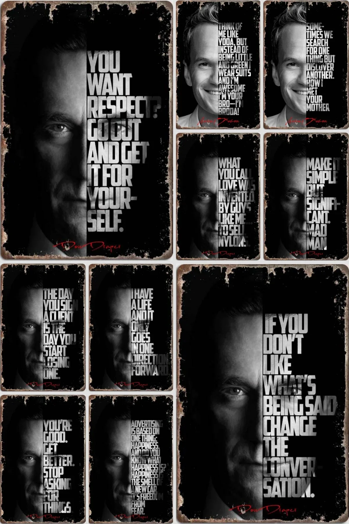 

Постер с цитатами для ТВ-шоу, Оловянная пластина, украшение для дома на заказ, металлический знак, винтажный домашний декор, украшение для игровой комнаты, настенное искусство