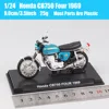 Tiny 1/24 Scale Honda CB750 CB1300 CB1100r Goldwing Valkyrie VFR750R RC30 Gorilla Spring Motorcycle Model 3