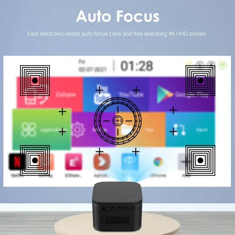 Vivicine New D055 Android 11 Native 1920x1080p Full HD Home Projector,1000lumens Daytime 5G Wifi Bluetooth 5.0 Video Game Beamer