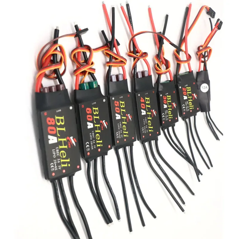 Rc Speed Controller Original Brushless ESC BLHeli 12/20/30/40/50/60/80A With UBEC For Quadcopter Model Aircraft Launching Multiaxis DIY FPV RC Drone