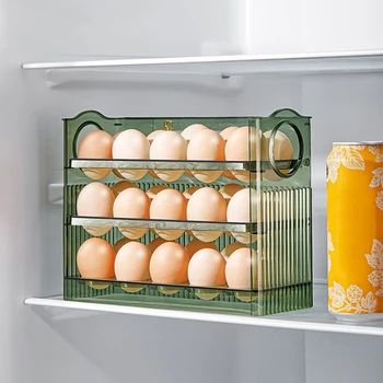 냉장고 정리함 식품 용기 계란 보관함, 계란 신선도 유지 케이스, 거치대 트레이 디펜서 주방 보관함