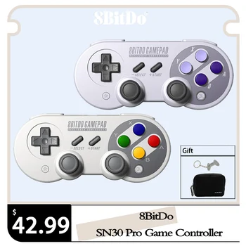 NS 스위치용 무선 블루투스 컨트롤러 조이스틱, 8Bitdo SN30 Pro 게임패드, Nintend Switch MacOS 안드로이드 컨트롤러