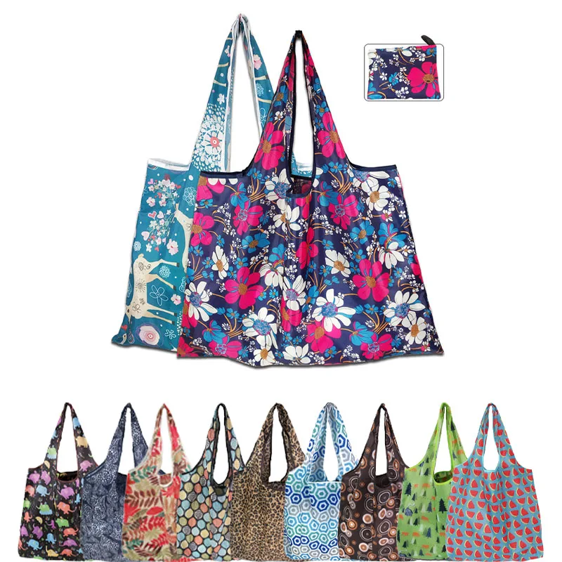 Foldable Large Capacity Eco-Friendly Reusable Tote Bag