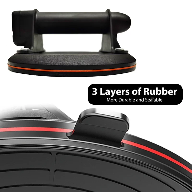 8" Electric Vacuum Suction Cup 200kg Heavy Duty Sucker, Auto-Adsorption Glass/Granite/Tile Tool with Digital Pressure Display