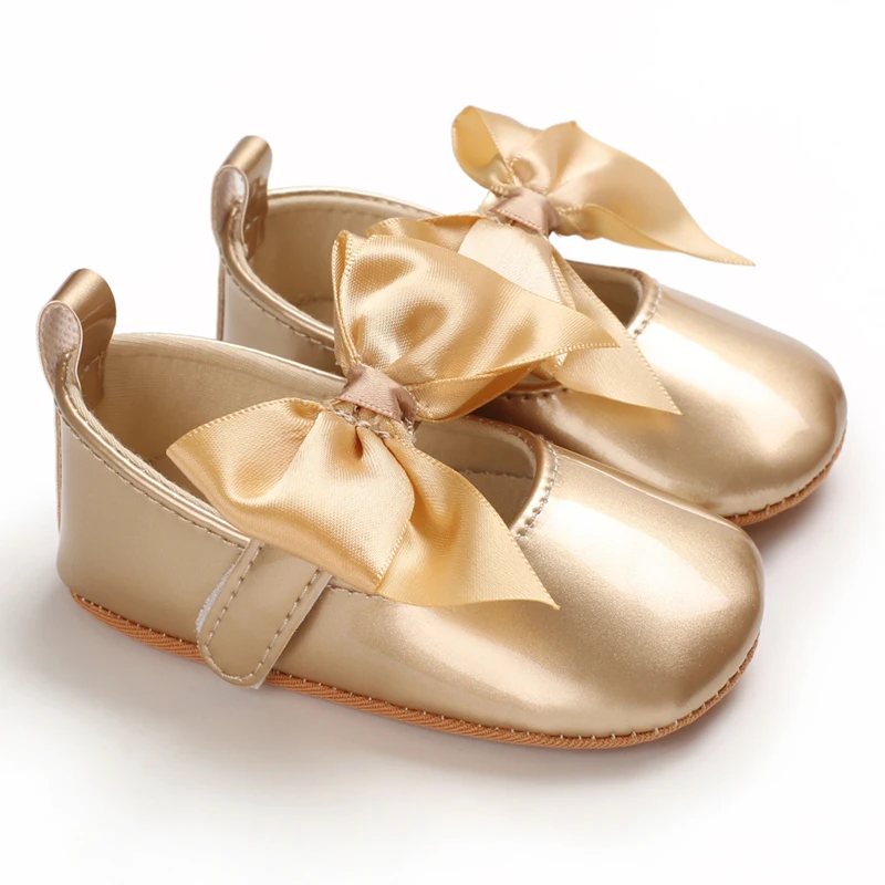 Baby Walking Shoes Golden Baby First Walkers Shoes Gold Princess Shoes Comfortable Soft Soled Non Slip Walking Shoes Pre-Walkers