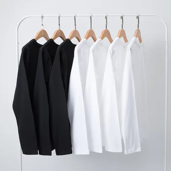 Cotton 100% Long-sleeved Men's T Shirt MRMT 2026 Brand New Round-collar Solid-color Men T-shirt for Male Tshirt Man Tops Tees 1