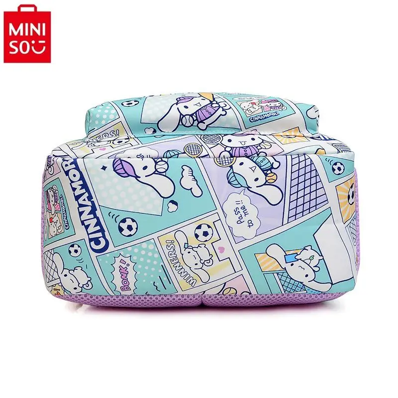 MINISO 2024 Cartoon Cute Kuromi Jade Gui Dog Sweet Printed Preschool School Bag Student Large Capacity Storage Backpack