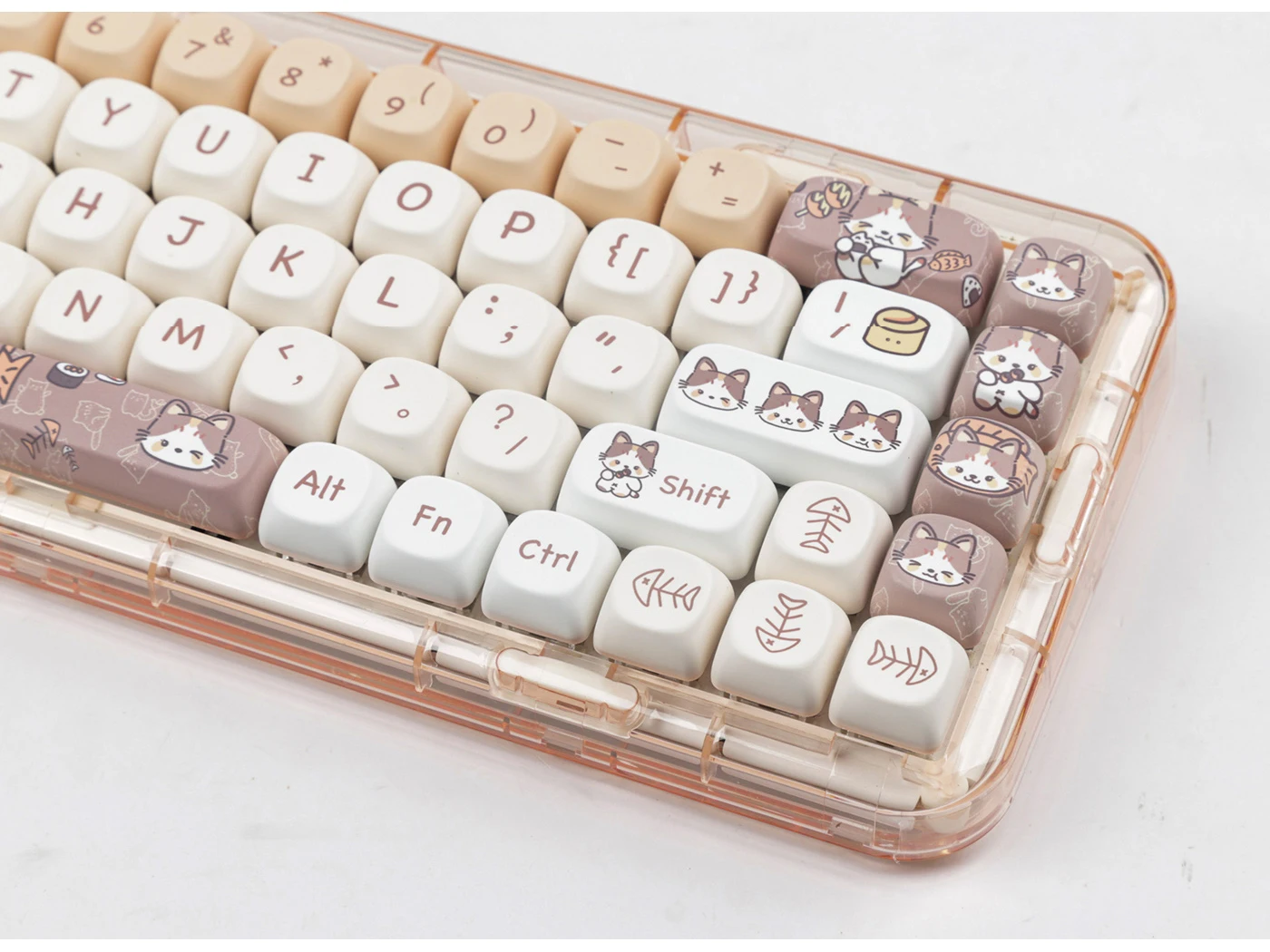 Kawaii Mao Profile Cat Fish Keycap Set (142 keys) - Special Edition