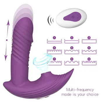Telescopic Dildo Vibrator Clitoris Sucking Vibrator Sex Toys For Woman Wearable Panties Vagina Stimulator Wireless Remote Sextoy 3
