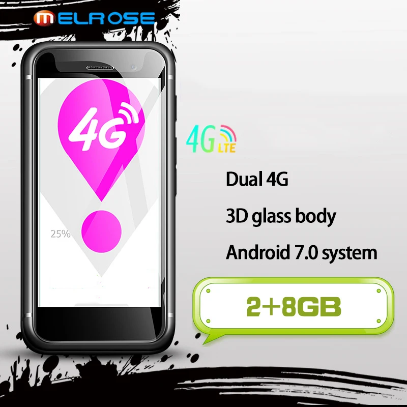 K15 Super Mini Smartphone 4G LTE Android 7.0 2GB RAM 32GB ROM 2.45'' Display Quad Core Google Play Small Mobile Phone VS S9X