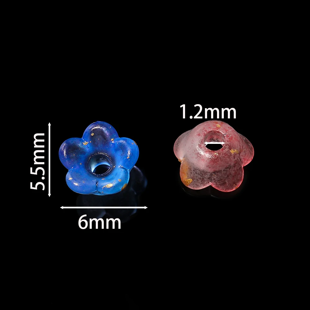 50Pcs/lot Gradient Flower Acrylic Beads Bellflower Spacer Beads Caps for DIY Charms Bracelets Jewelry Making Findings Accessorie 2