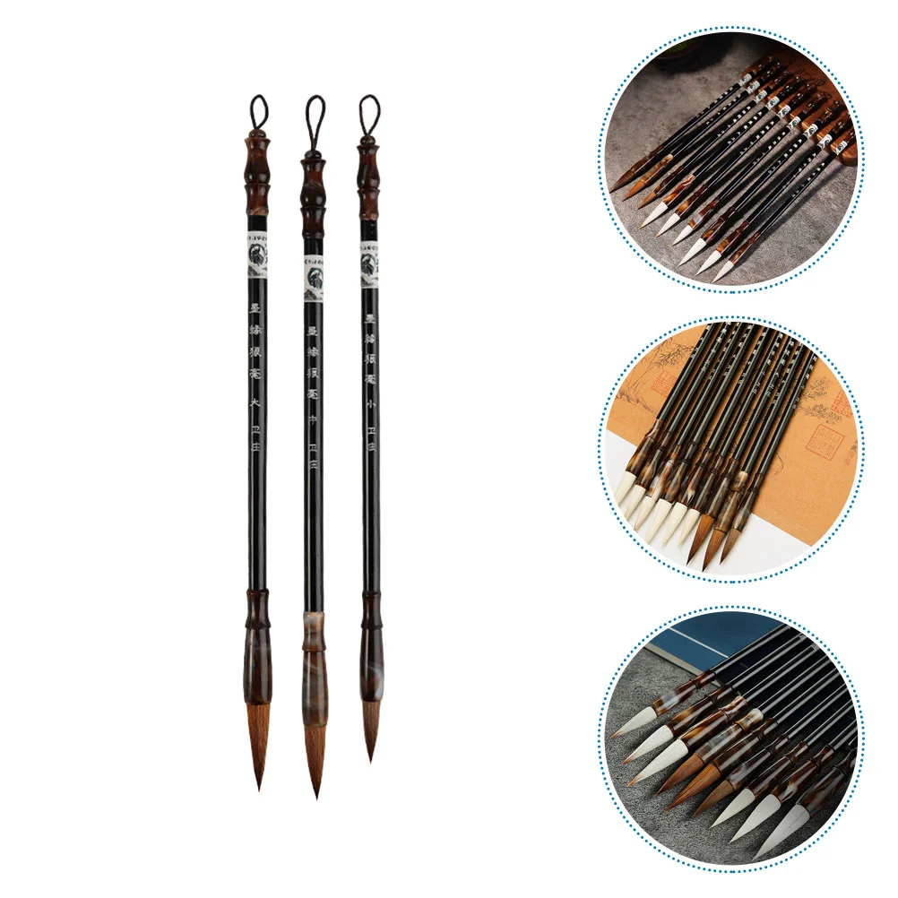 

3 шт. кисти для рисования, ручки для китайского письма, кисти для китайской каллиграфии, кисти, ручки
