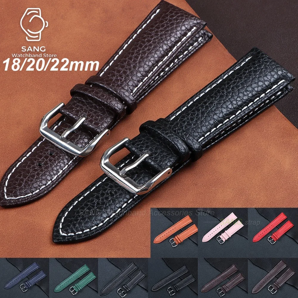 Premium Leather Watch Strap - Genuine Calfskin Wristband