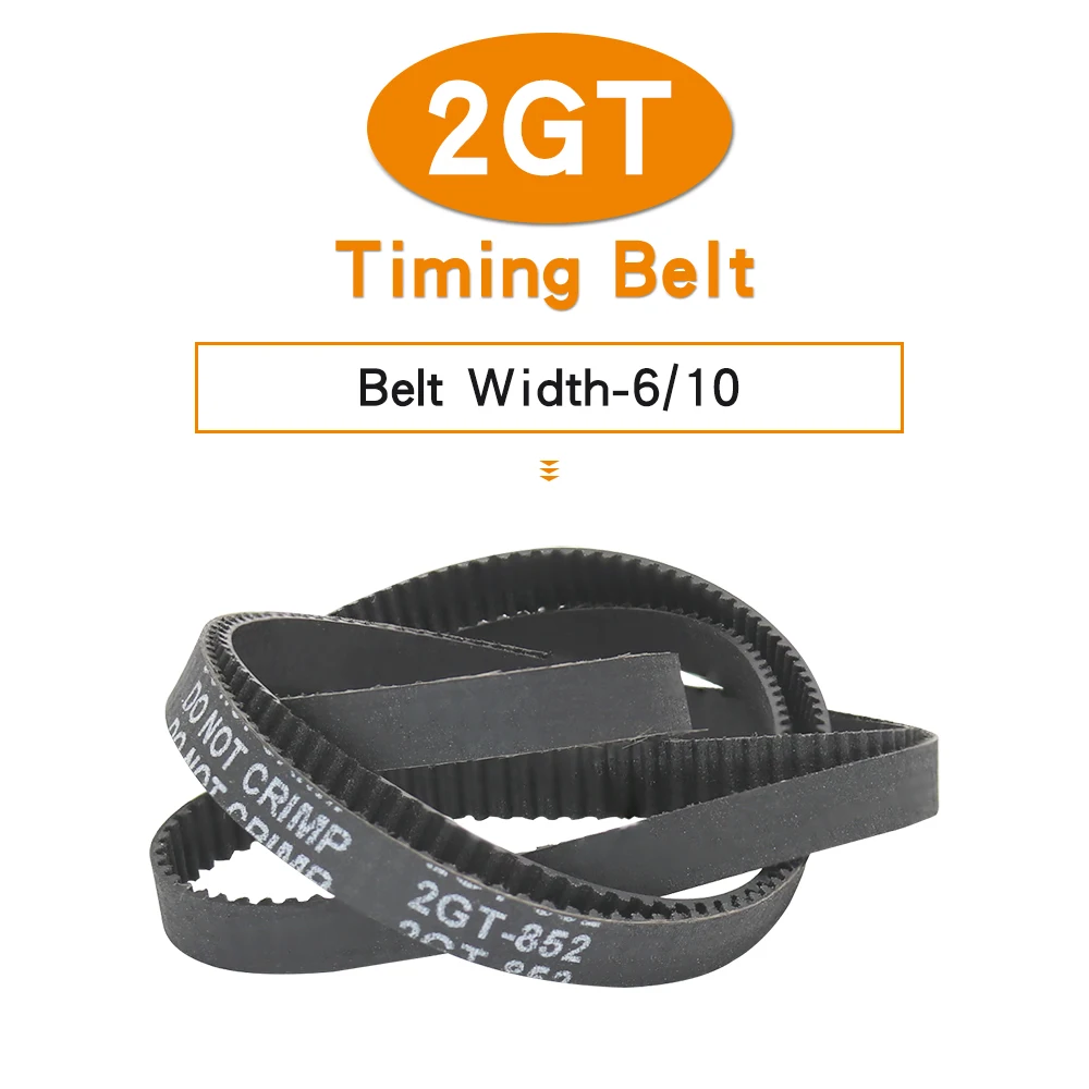 

Toothed Belt 2GT-696/740/752/760/784/810/840/848/852/860 Closed Loop Rubber Transmission Belt Width 6/10 mm For 3D Printer Parts