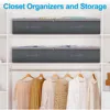 90L Large Foldable Storage Bag With Handles& Visible Window, For Clothes, Blankets＆Bedding, Household Space Saver Organizer 5