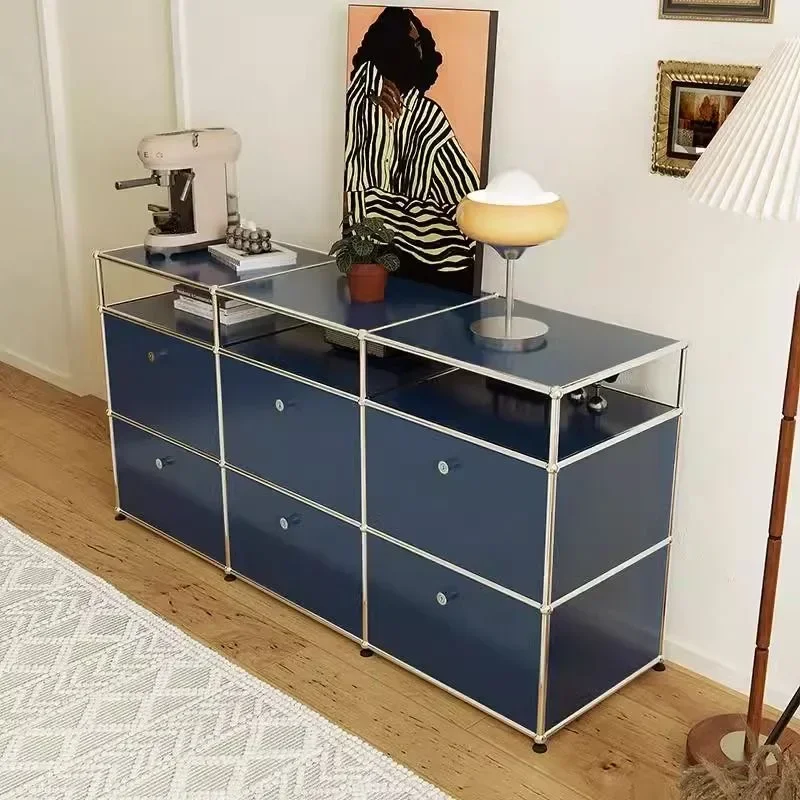USM Modular Haller Livingroom Cabinet Ins Metal Frame Bedside Table Stainless Steel Locker Bucket Cabinet Wood Storage Dining - AliExpress 