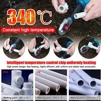 Pipe Melter Water Pipe Melting Device Cordless Rechargeable Hose Welding Tool 120W 340℃ for Connection Pipe Welding Machine 2