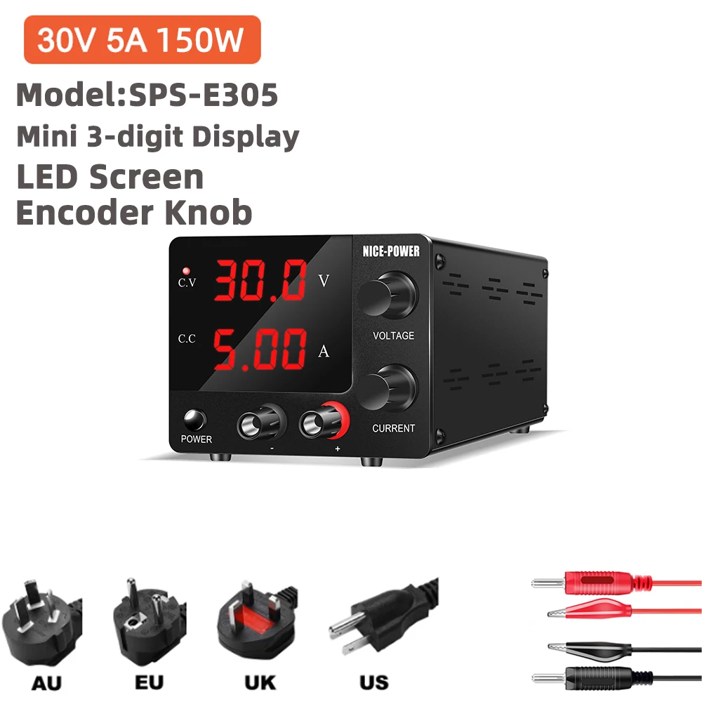 Alimentatore CC regolabile, tensione di uscita 30 V, corrente di uscita 10 A, DPS605U 60V5A
