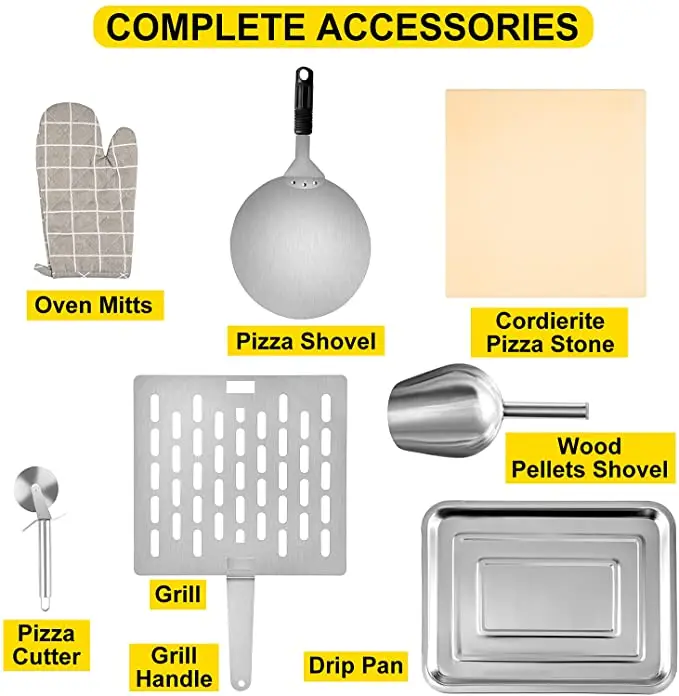 Outdoor pizza oven Stainless Steel Portable pizza oven 30.48 cm pizza