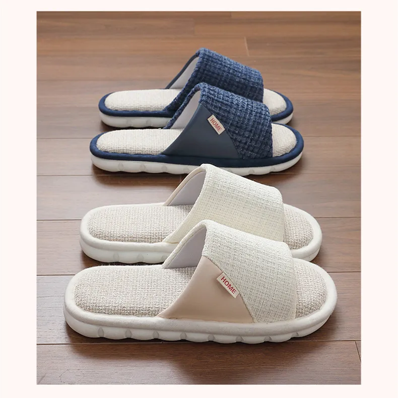 Breathable Open Toe Slippers - Non-Slip Indoor Slides for Men and Women