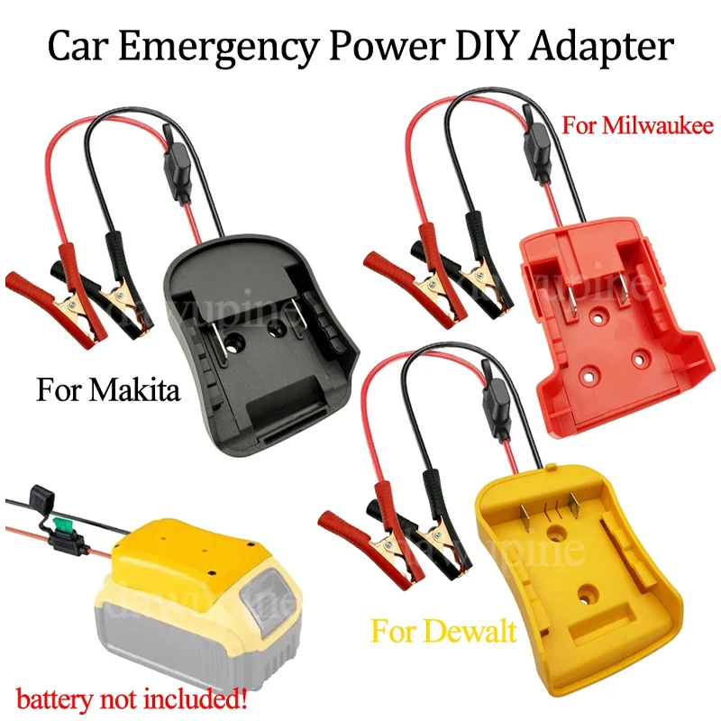 Auto Notstrom DIY Adapter Automotive 30A Sicherung Zünder Starthilfe für Makita für Milwaukee für Dewalt 18V Li-Ion Batterie