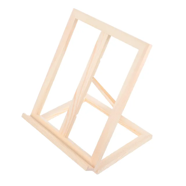 Portable Foldable Solid Wood Tabletop Easel Adjustable Painting Stand for Students Artists Oil Watercolor Display Cookbook 1
