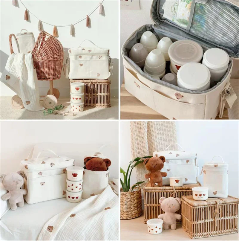 Outdoor Mama Schulter Wickelt aschen Baby wagen Hänge tasche wasserdichte Baby flasche Isolierung Mama Tasche Babys Trolley Zubehör – Detail 16