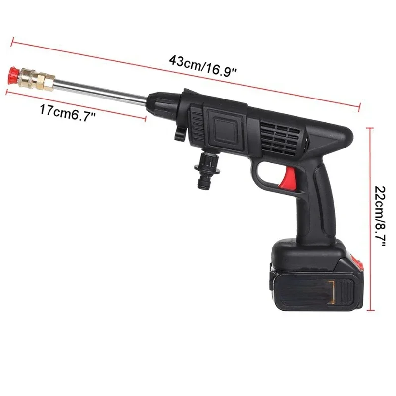 70Bar 1500W Wireless High Pressure Car Wash Washer Gun 50000mah Foam Generator Water Gun Spray Cleaner for Makita 18V Battery 6