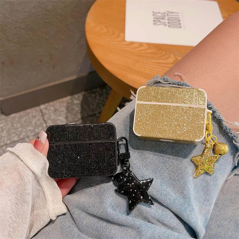 

Glitter Star Case for AirPods Pro2 Airpod Pro 1 2 3 Bluetooth Earbuds Charging Box Protective Earphone Case Cover