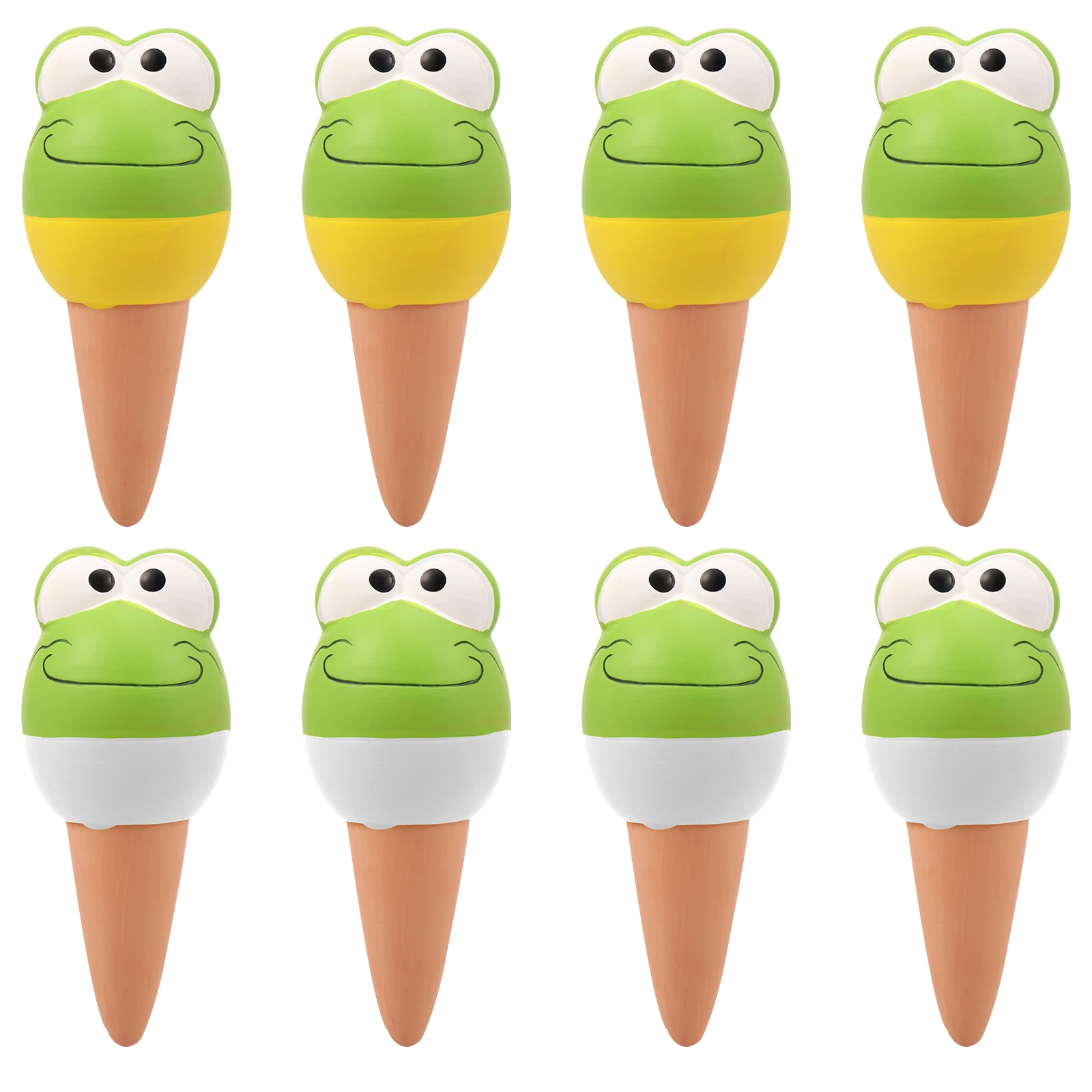 4/8Pcs Ceramic Plant Self Watering Spikes Frog Potted Automatic Irrigation System Watering Ball Slow Release Planter Insert