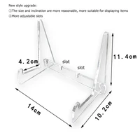Acrylic Book Display Stand Magazine Comic Easel Rack Transparent Vinyl Record Phone Tablet Holder Books Collection Stand 2