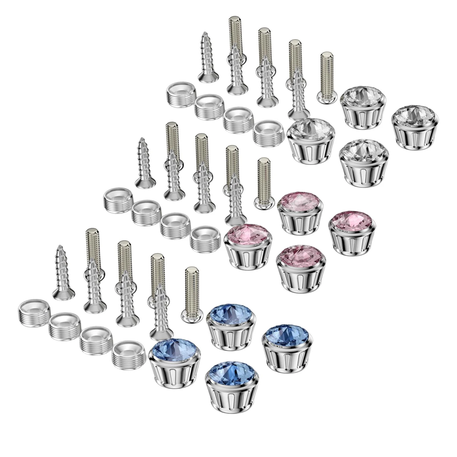 16 Pieces Car Anti Theft License Plate Screws Rust Proof Fit For Tag
