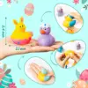 12pcs Easter Rubber Ducks, 2.1Inch Bunny Rubber Duckies Bath Toys for Kids, Assorted Duck Bulk, Basket Stuffers and Party Favors 2