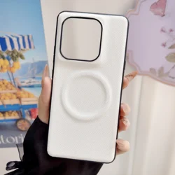 Luxury Business Leather Magnetic Phone Case with MagSafe Protection for Motorola Edge 70 Ultra (White)