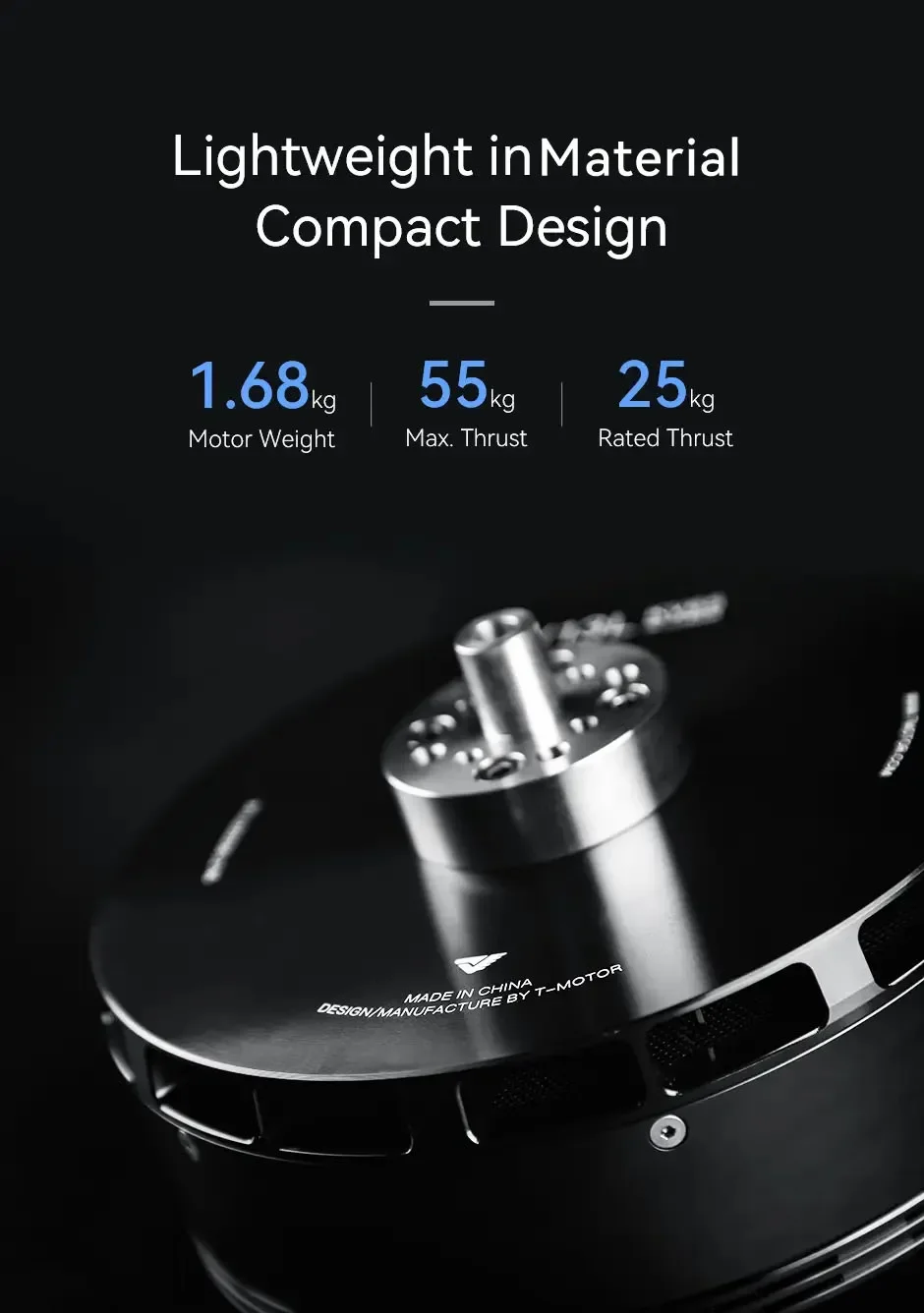 T-Motor V13L 추진 시스템 최대 추력 55KG 대형 모터 콤보 ESC 프로펠러(헤비 리프트 고정익용)