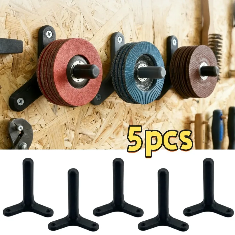 5-Piece Wall Mounted Bracket Suitable for 125mm Angle Grinder | Compact Tool Storage Grinder Bracket for Garage Workshop