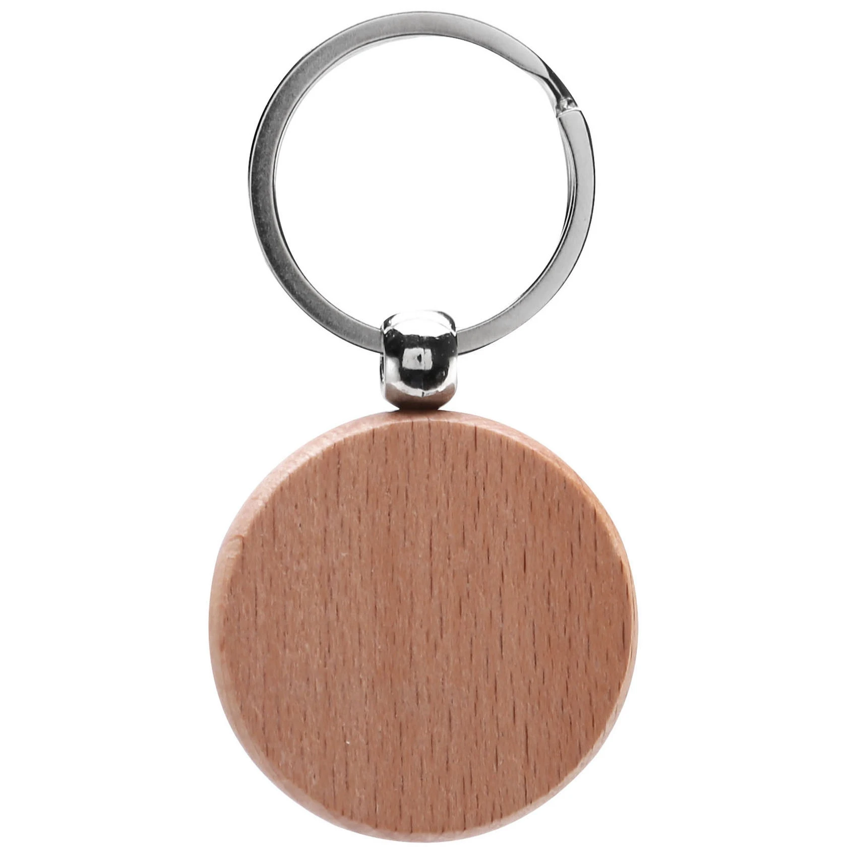 

10Pcs Blank Round Wooden Key Chain Diy Wood Keychains Key Tags Can Engrave Diy Gifts 40X40mm