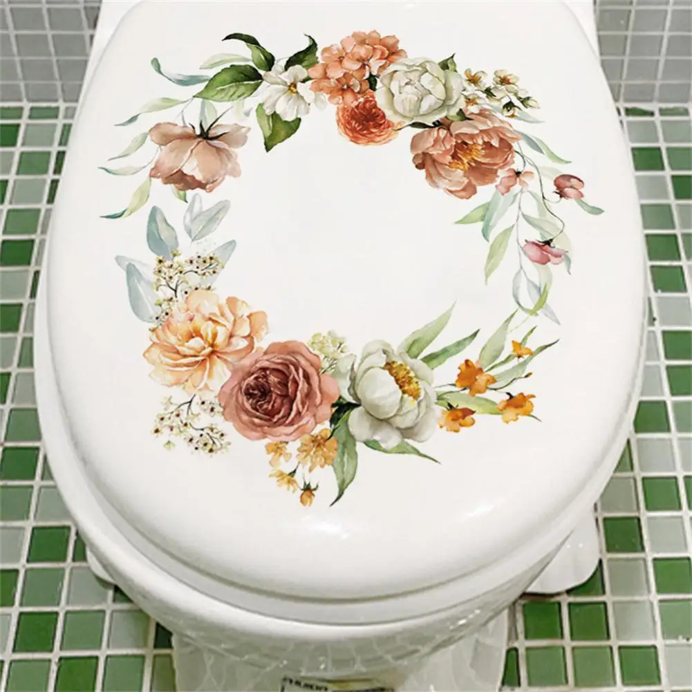 Toilet Bathroom Sticker Creative Toilet Wall Stickers 3D Wall Art Decoration Self-adhesive Paintings Removable PVC Sticker