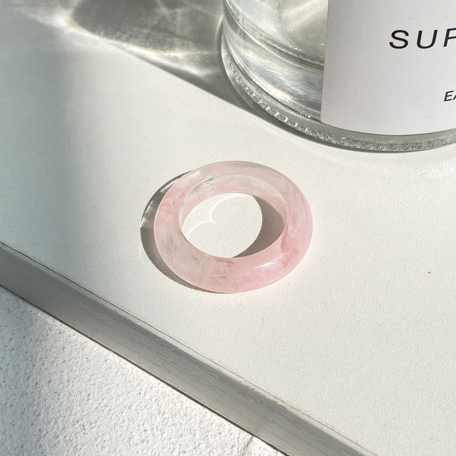 Ring Set Wholesale 2022 Summer Fashion Fruits Flowers Geometric Chain Candy Color Opening Rings Women Finger Jewelry