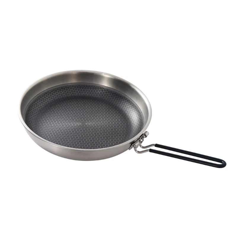 

1 Piece Outdoor Stainless Steel Honeycomb Shading Non-Stick Pan Induction Cooker Gas Stove Folding Wok