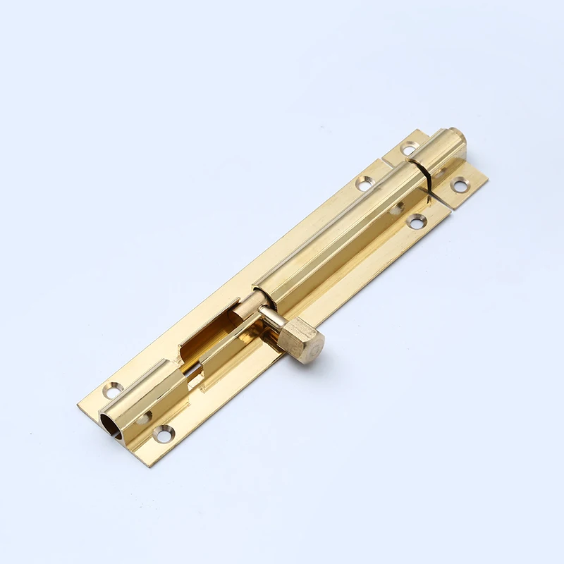 25mm Brass Door Latch Lock Solid Sliding Bolts Window Latch Hasp Home Hardware Gate Garden Toilet Safety with screw
