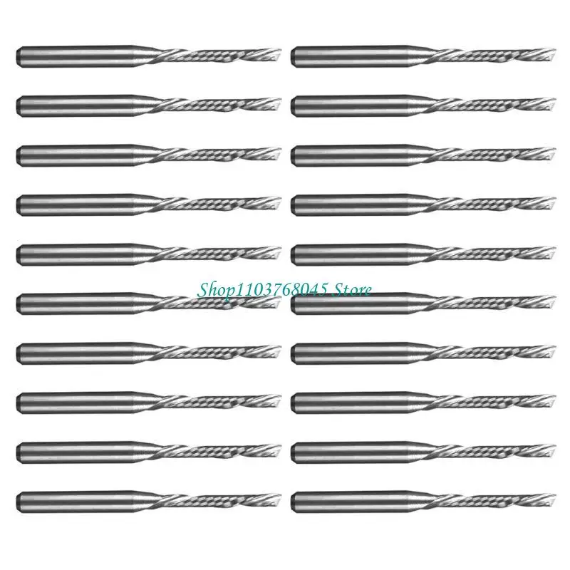 R53F Industrial 20Pack 3,175 mm Schaftmahlen Cutter mit Antivibrationsdesign -Routern Bit für präzise Bearbeitungsarbeiten – Detail 1