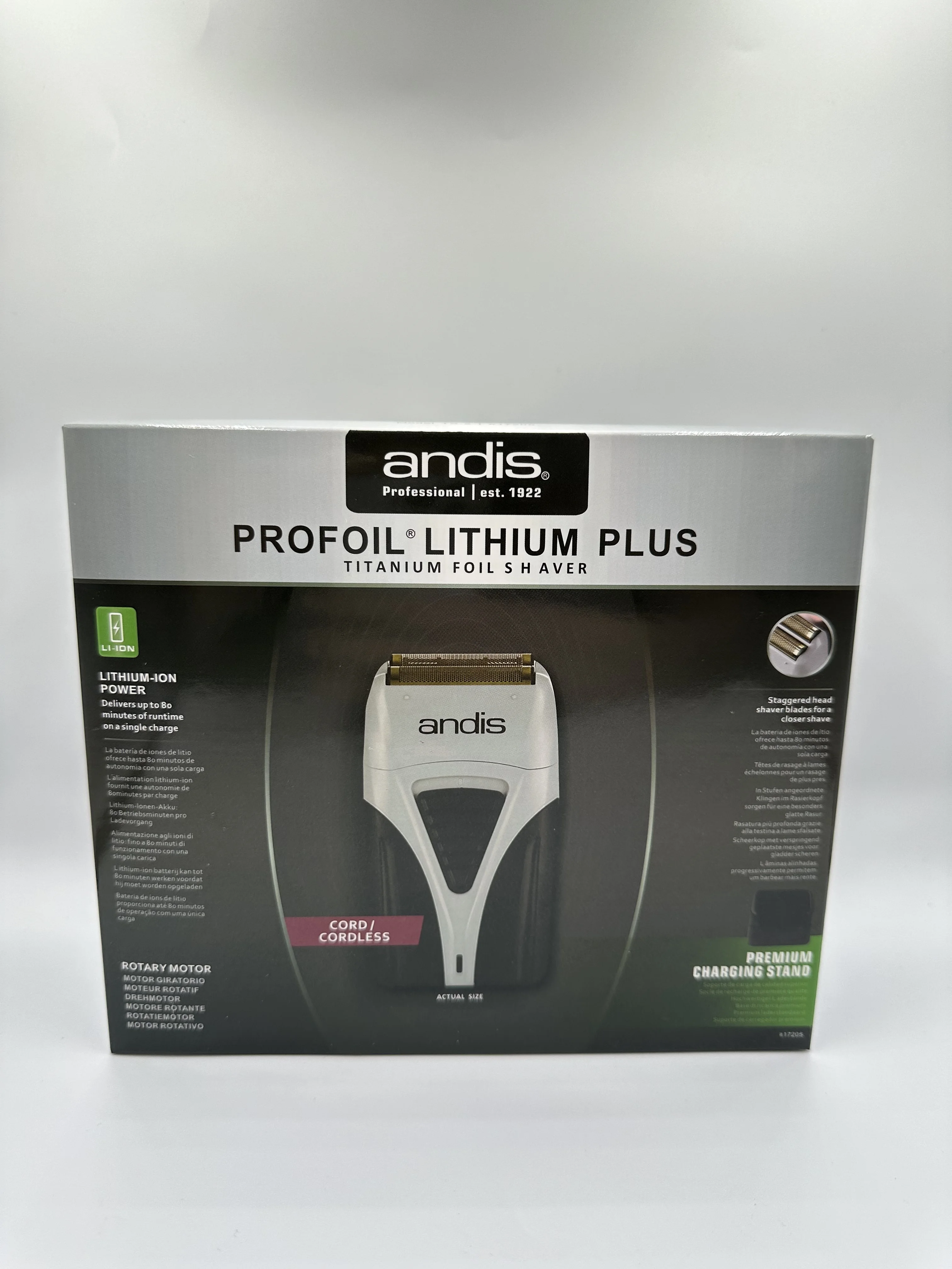 100% Original ANDIS Profoil Lithium Plus 17200 barber hair cleaning electric shaver For men razor bald hair electric shaver 4