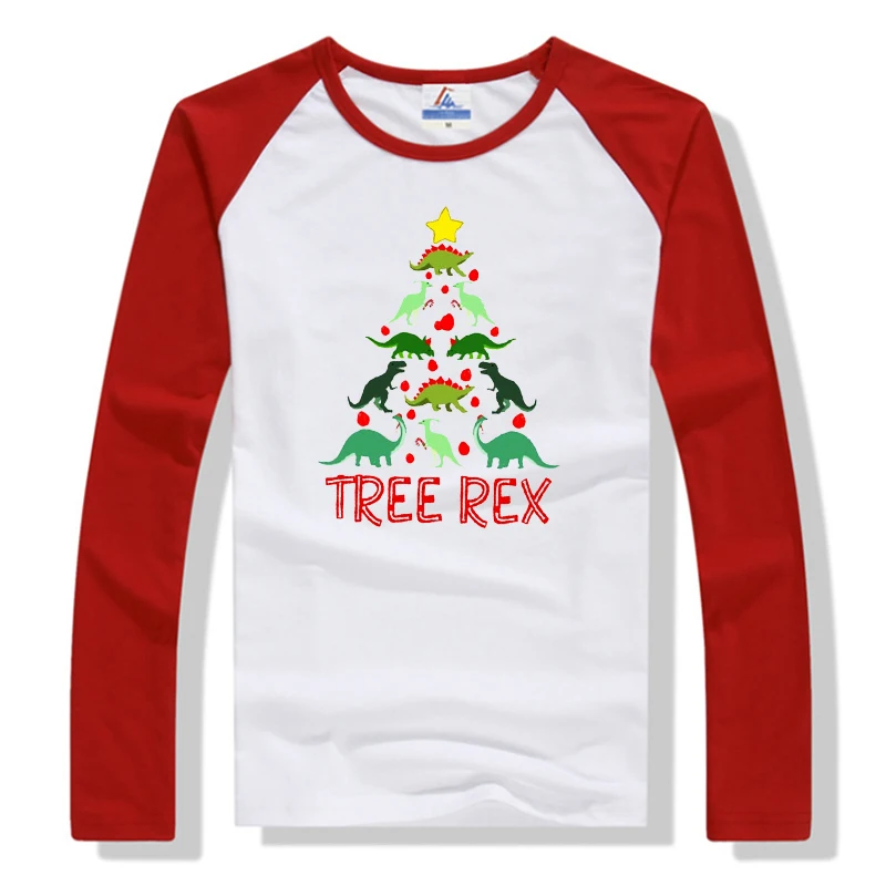 

Christmas Tree Shirt Christmas Tshirt Women Casual Dinosaur Christmas Graphic Tees Women Sexy Tops Winter Punk Clothes M