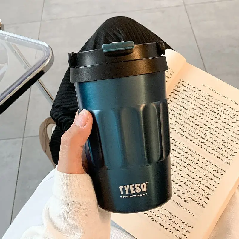 TYESO Stainless Steel Vacuum Flask - Hot & Cold Dr...